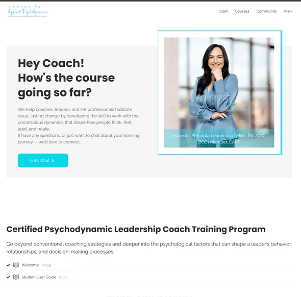 Percepta bio LMS website